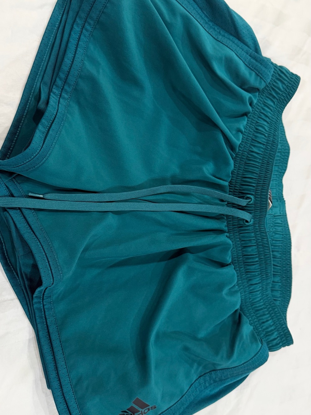 adidas Teal Running Shorts with Drawstring